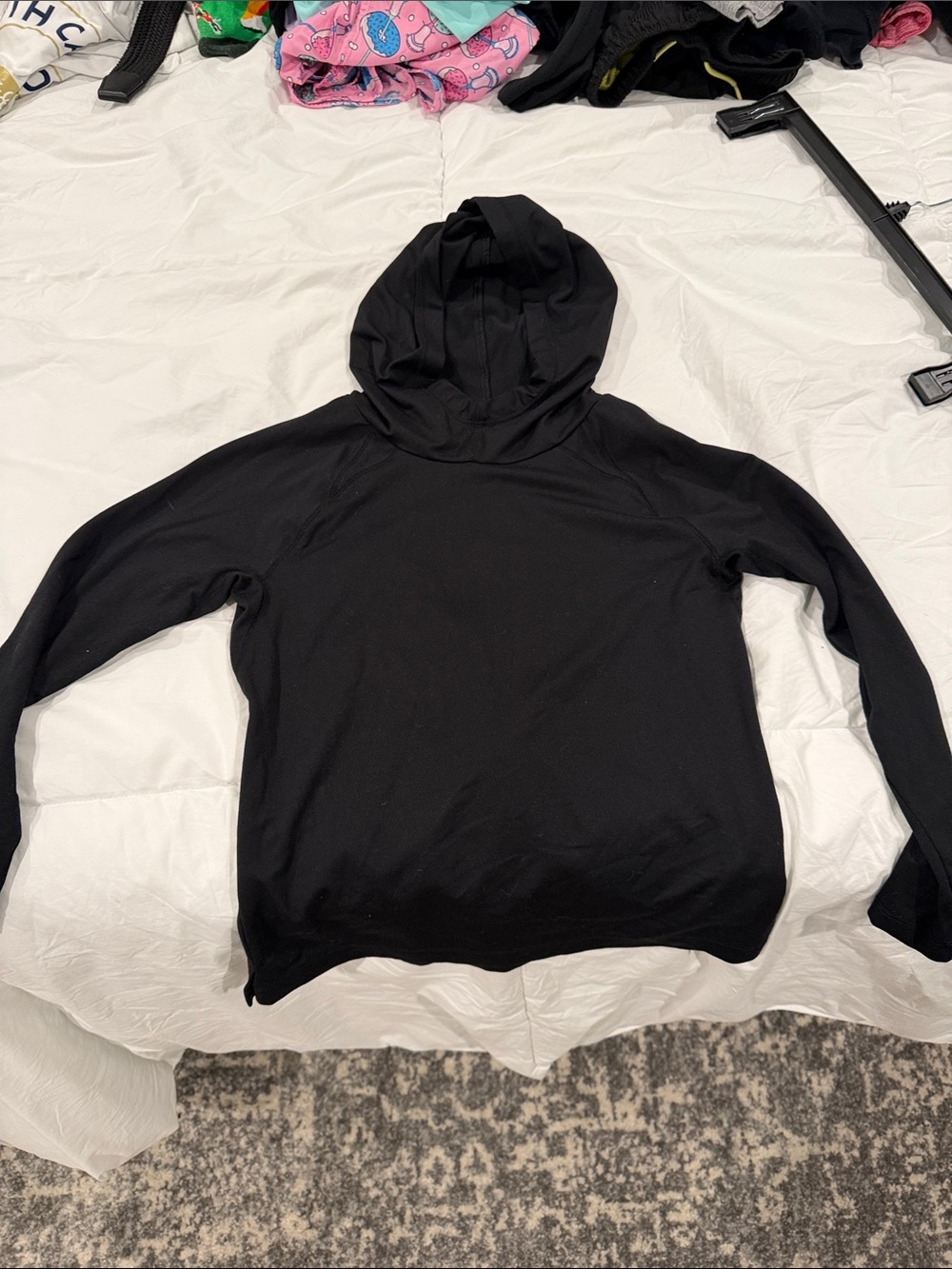 Crewcuts Black Hooded Pullover Sweatshirt